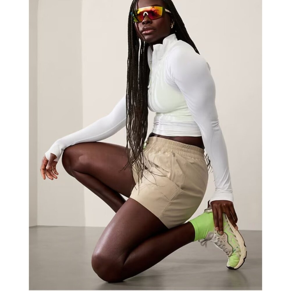Athleta M Cascade Cargo Poplin Short Medium Oak - Picture 5 of 5